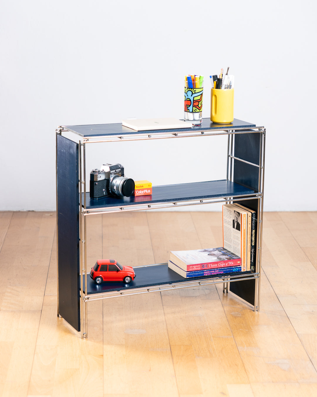 Vintage 1960s Multistrux Modular Shelving Navy Blue | Vecino Shop