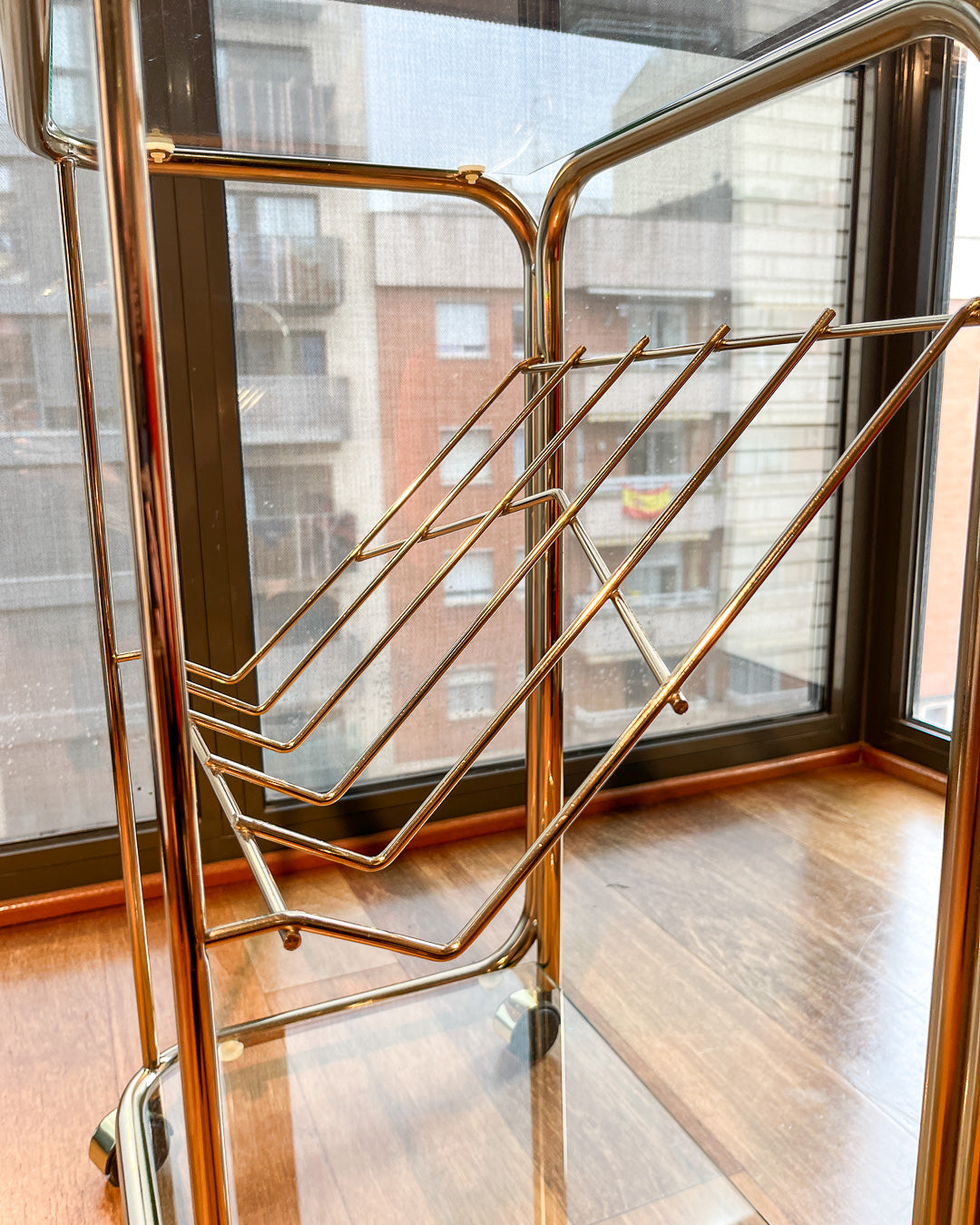 Mid-Century Modern Auxiliary Table with magazine rack - Vecino Shop
