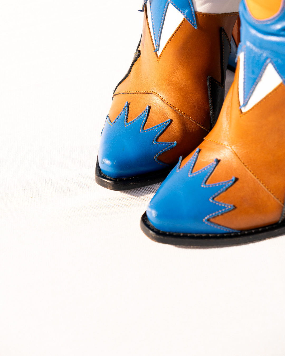 MSGM high heel patchwork boots by Massimo Giorgetti - Designer Resale - Vecino Shop