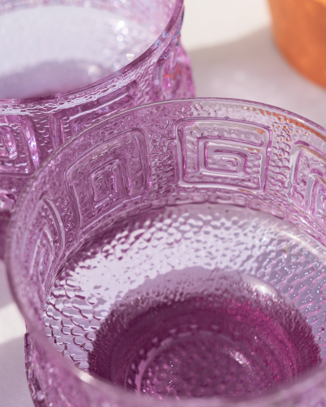 Set of 4 vintage Taalari style purple glasses - tiki - MCM - Vecino Shop