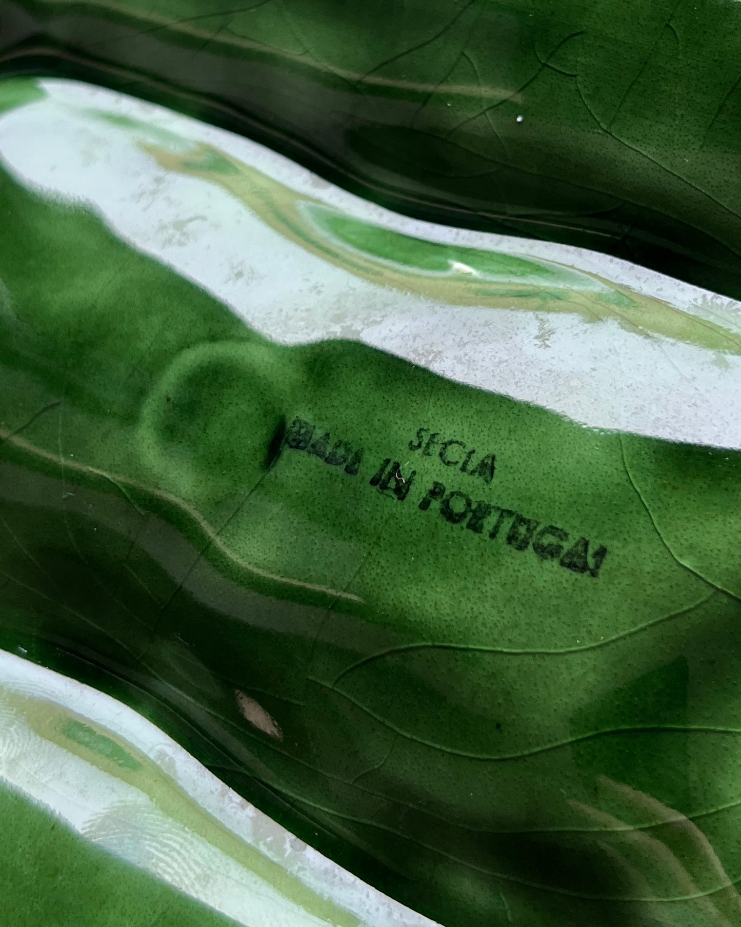 Vintage Secla Ceramic Asparagus Plate Made in Portugal Mid-Century Modern - Vecino Shop