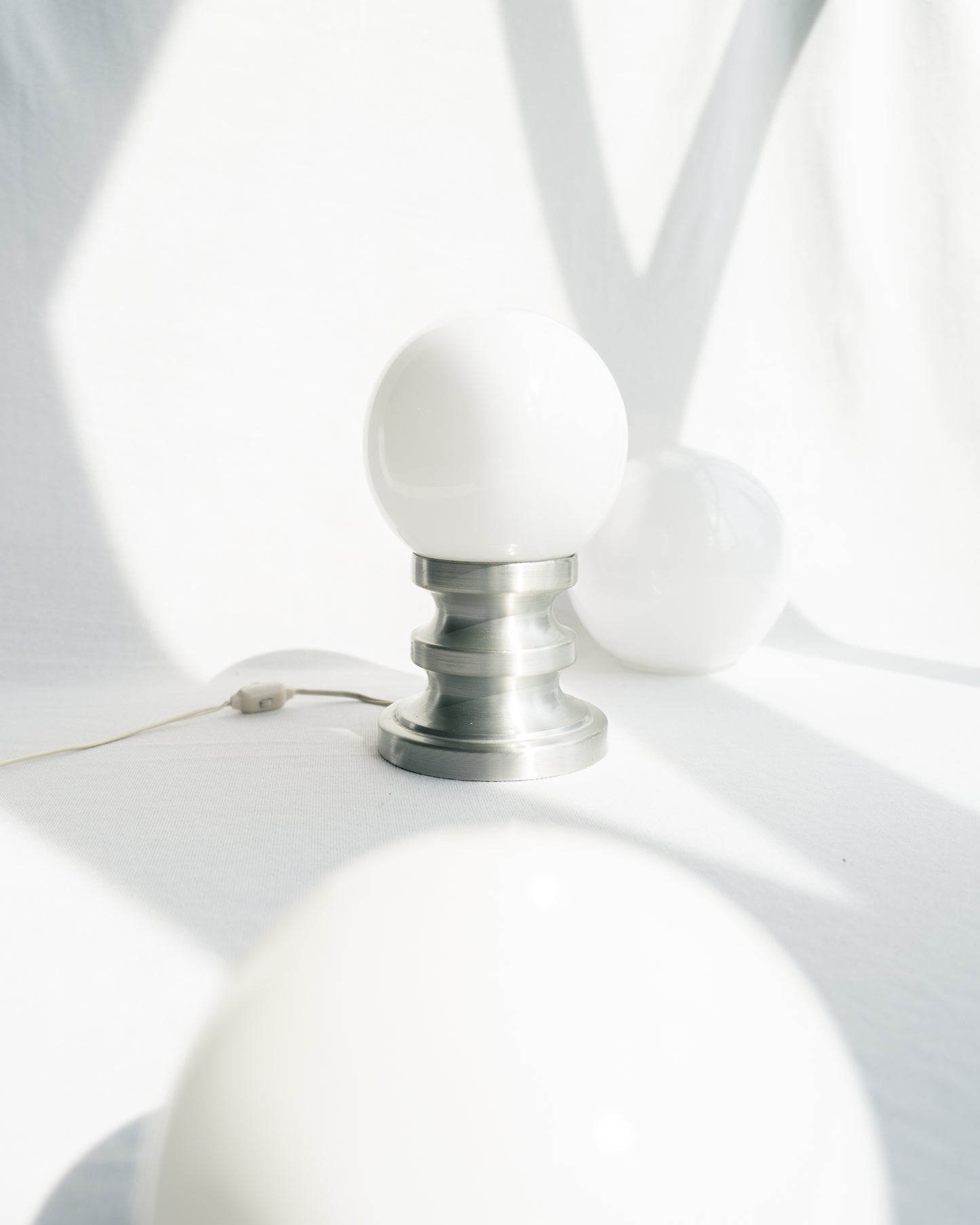 Vintage Space Age Lamp Mid-Century Modern Silver - Vecino Shop