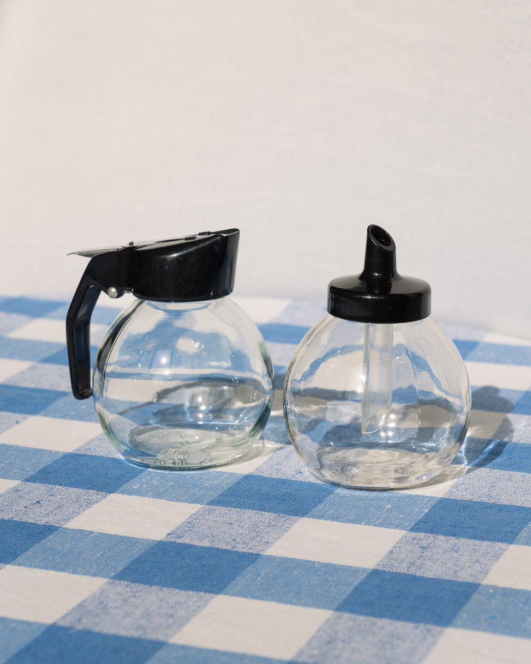 Vintage UWO Circular Glass Dispensers Mid-Century Modern - Vecino Shop