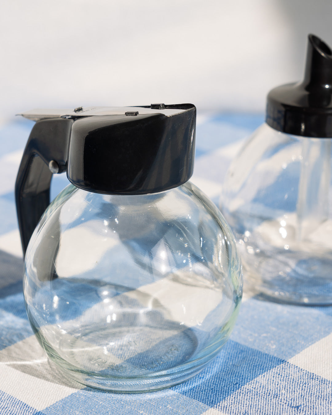 Vintage UWO Circular Glass Dispensers Mid-Century Modern - Vecino Shop