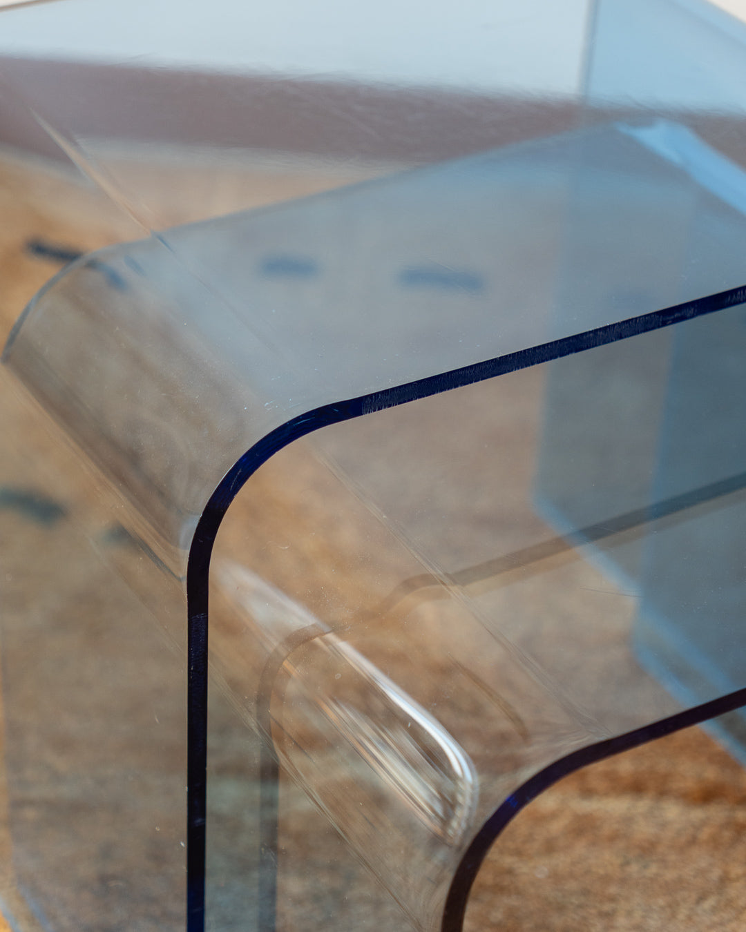 Vintage Blue Acrylic Nesting Tables – 1970s