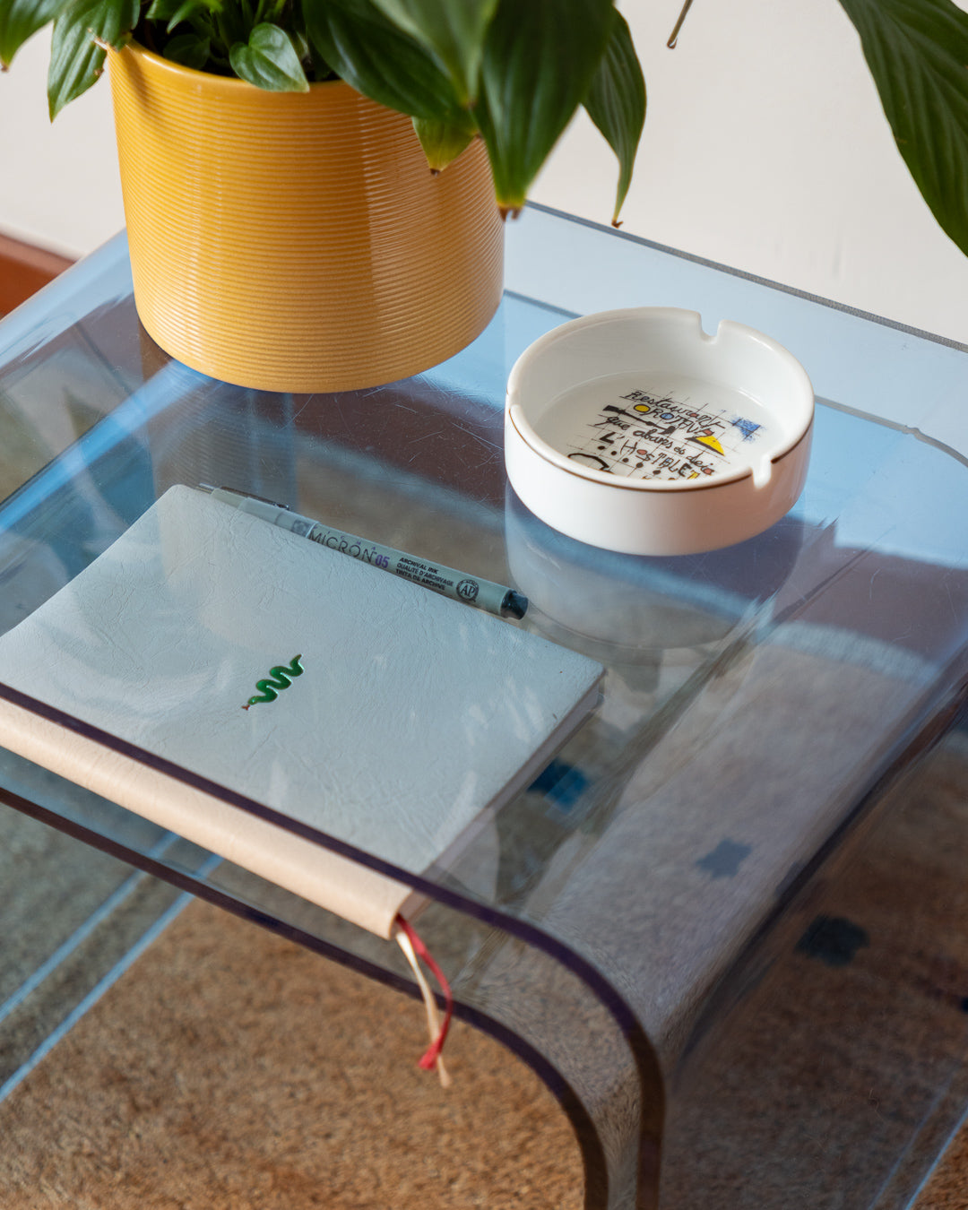 Vintage Blue Acrylic Nesting Tables – 1970s