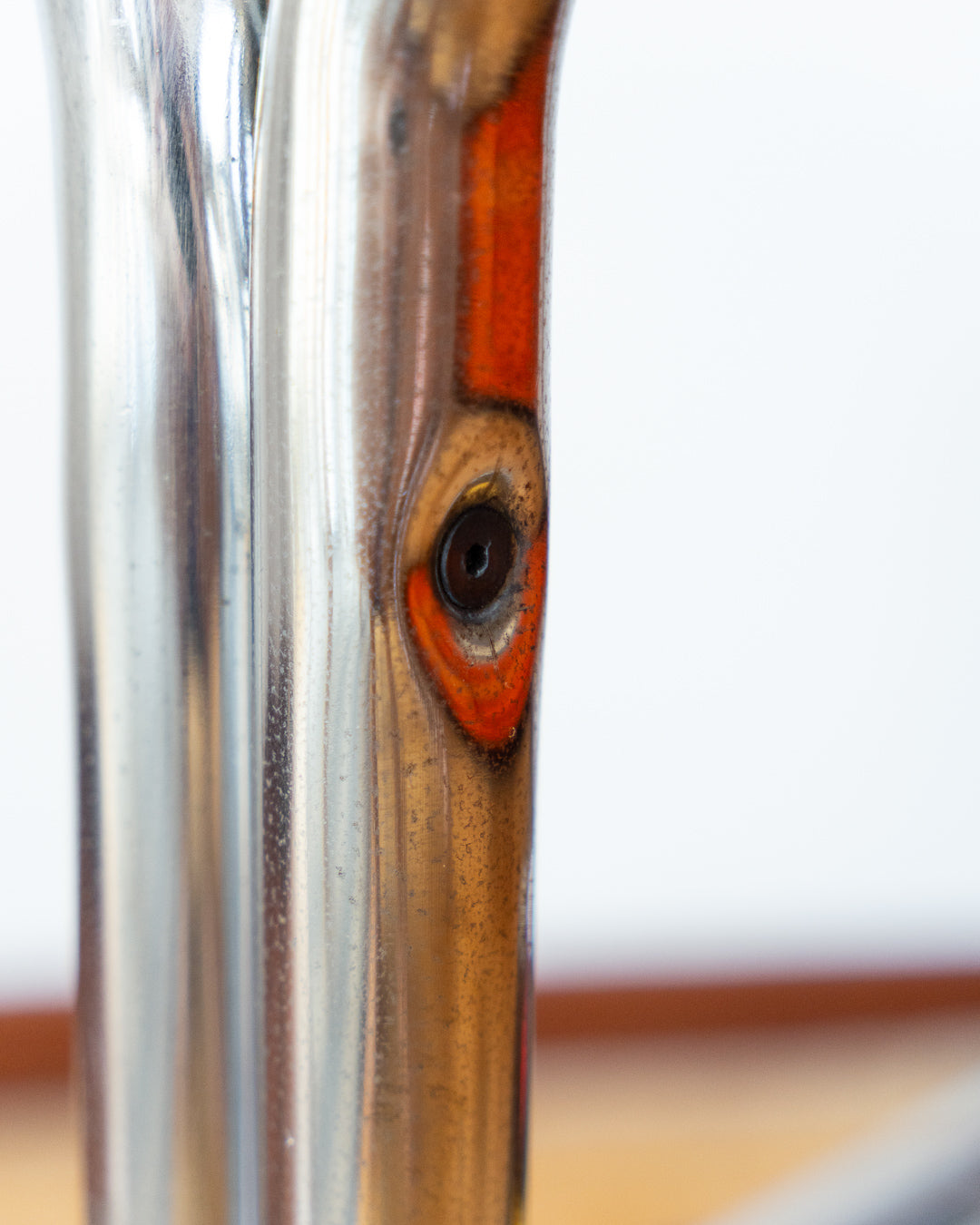Vintage 1970s chrome side table with two smoked glass shelves – Vecino Shop