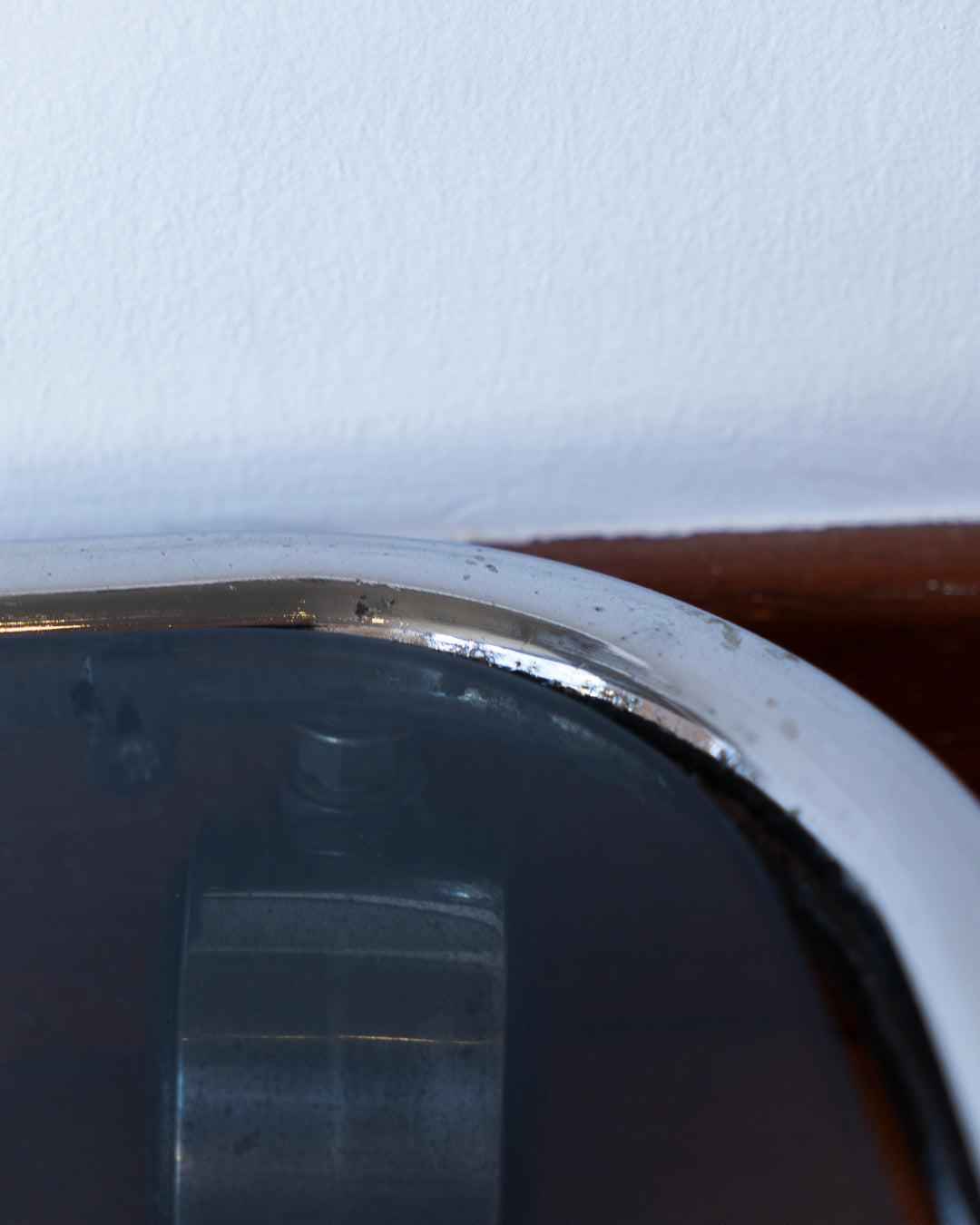 Vintage Chrome And Smoked Glass Side Table