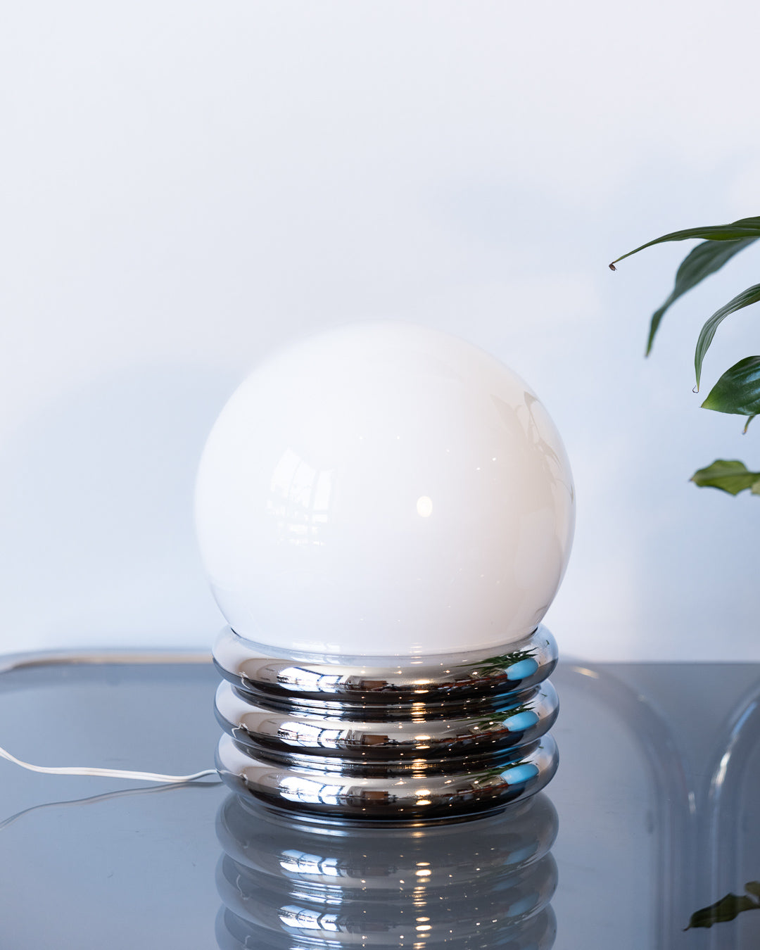Space Age Table Lamp – Triple Chrome Ring Base