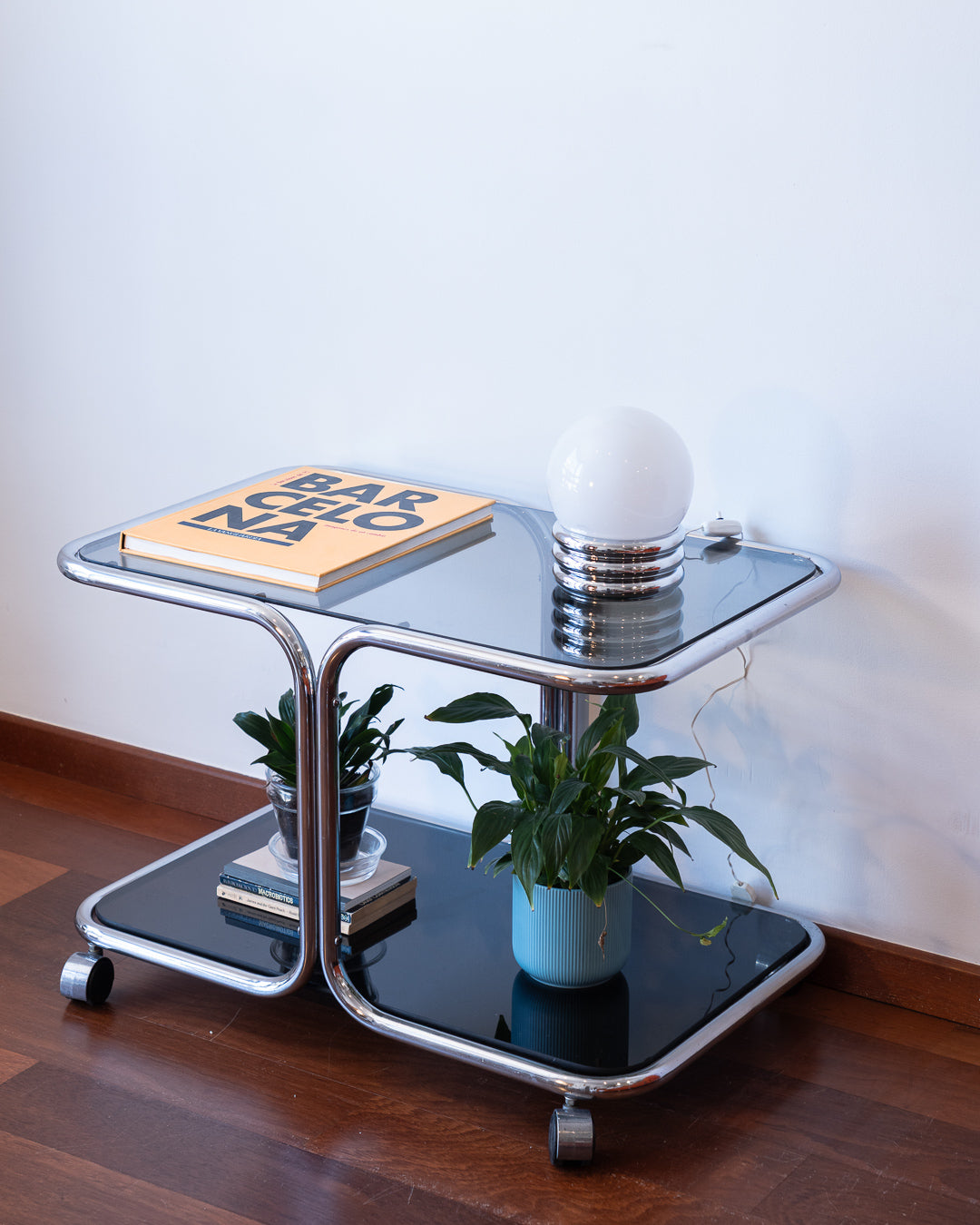 Space Age Table Lamp – Triple Chrome Ring Base