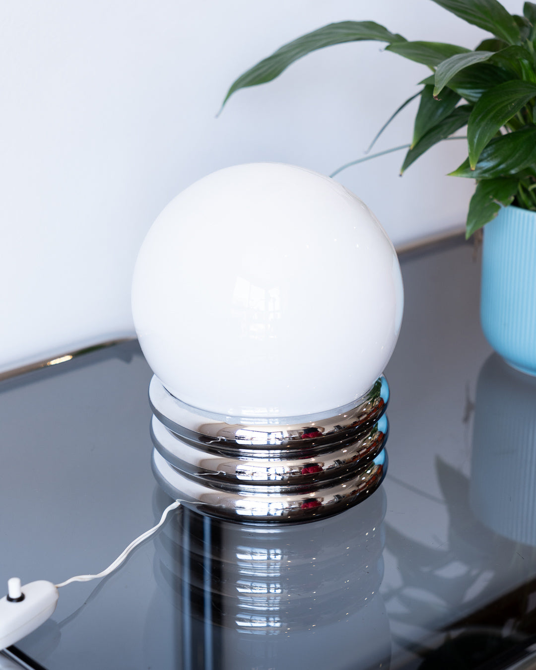Space Age Table Lamp – Triple Chrome Ring Base