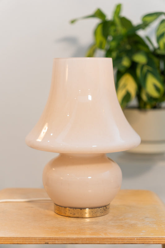 Mid-century modern 1970s Murano glass mushroom lamp, ambient lighting