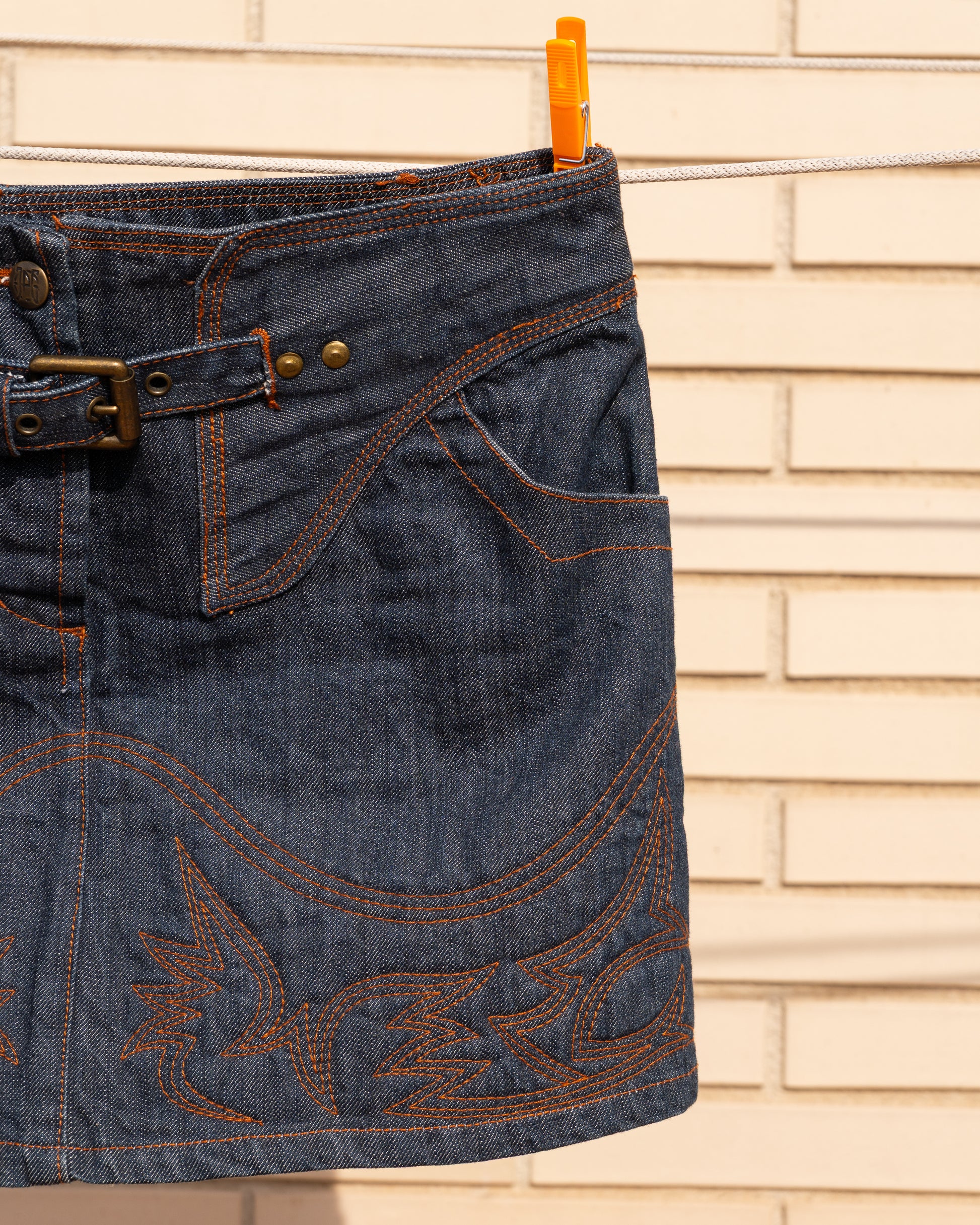 Vintage JPG by Jean-Paul Gaultier Low-Rise Denim Miniskirt - Vecino Shop