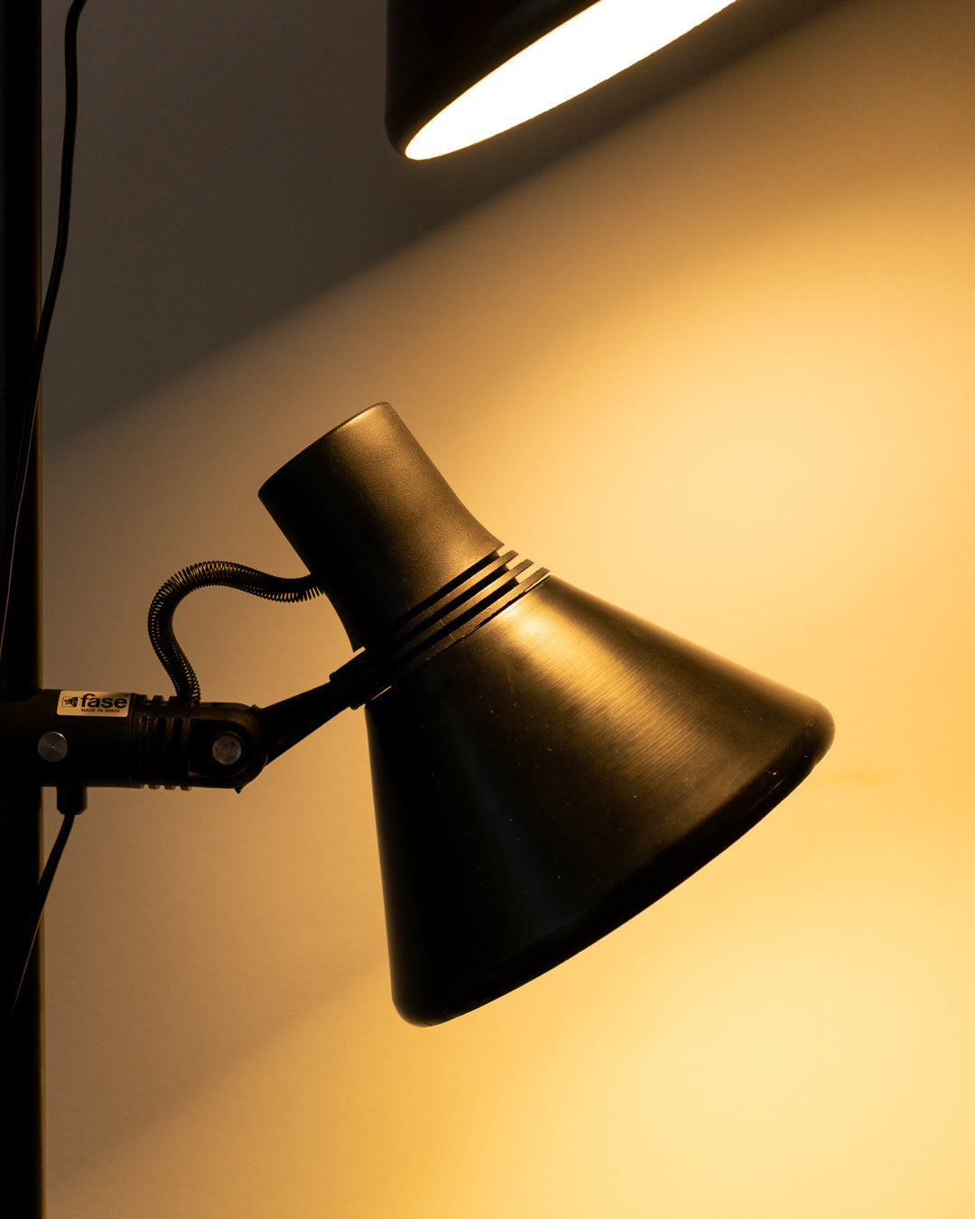 Vintage Fase 70s Floor Lamp – 2 Architect-Style Shades