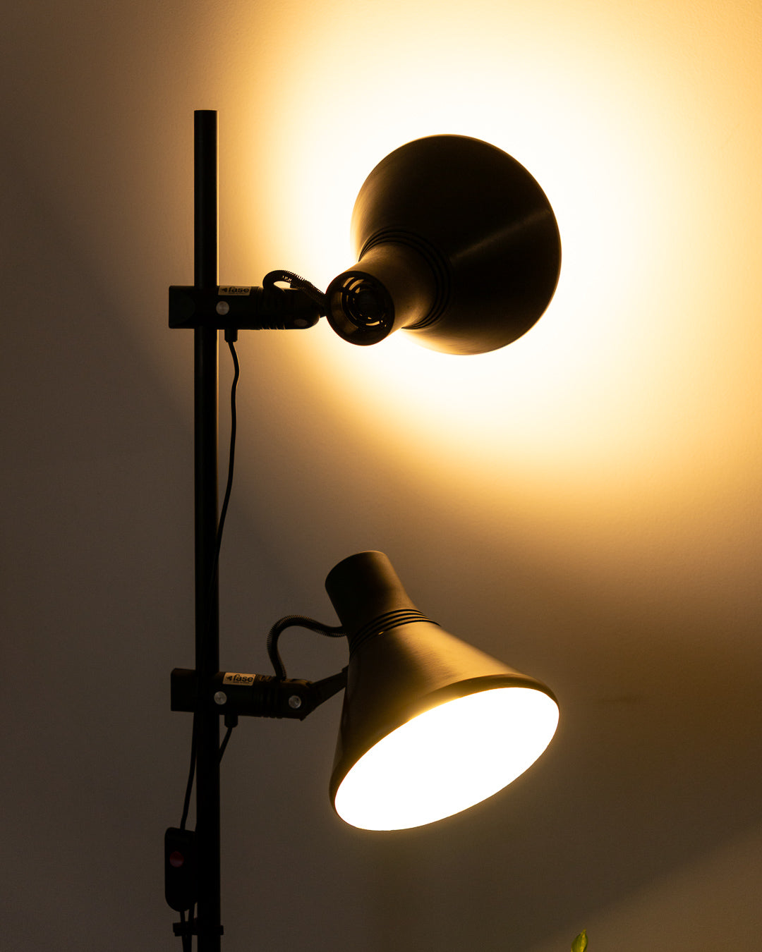 Vintage Fase 70s Floor Lamp – 2 Architect-Style Shades