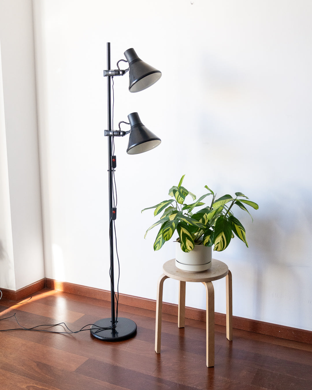 Vintage Fase 70s Floor Lamp – 2 Architect-Style Shades
