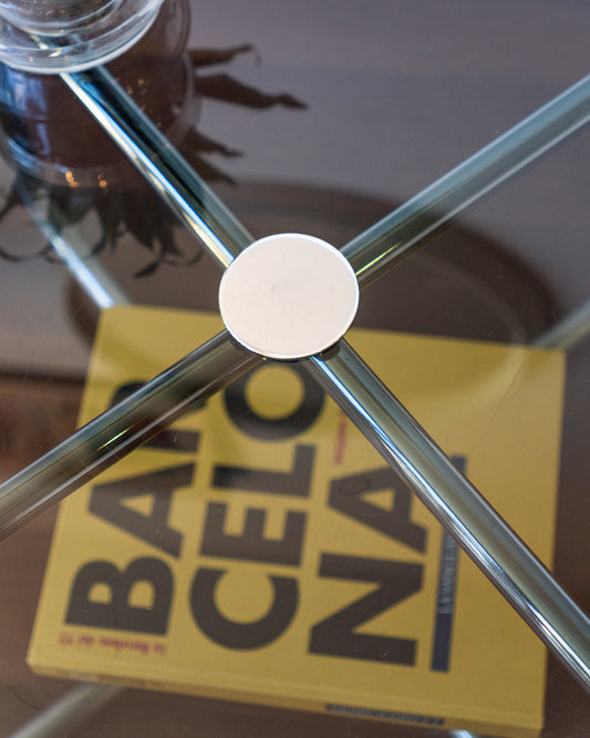 1970s chrome and smoked glass vintage coffee table – Vecino Shop