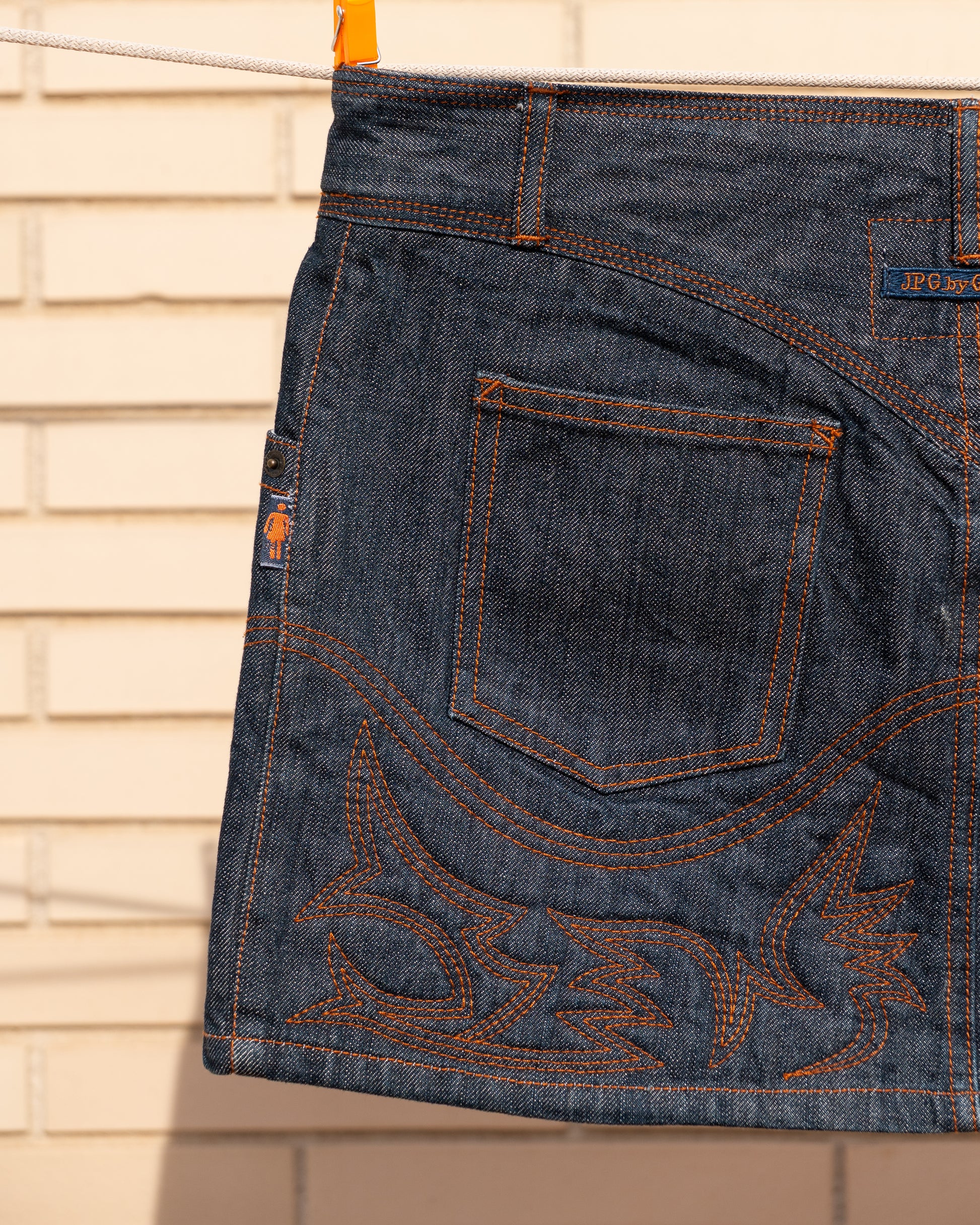 Vintage JPG by Jean-Paul Gaultier Low-Rise Denim Miniskirt - Vecino Shop