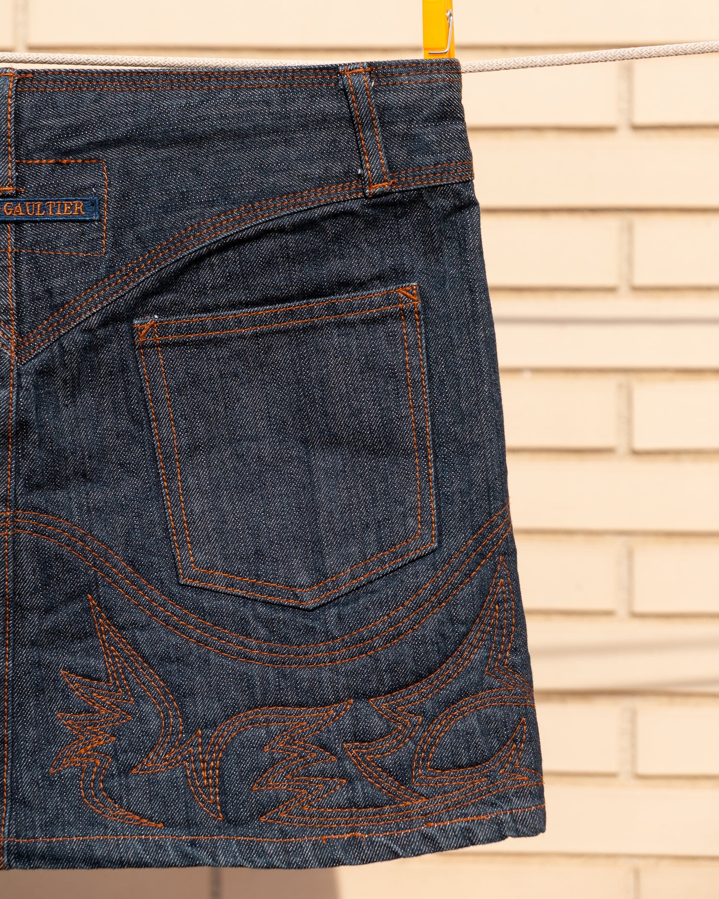 Vintage JPG by Jean-Paul Gaultier Low-Rise Denim Miniskirt - Vecino Shop