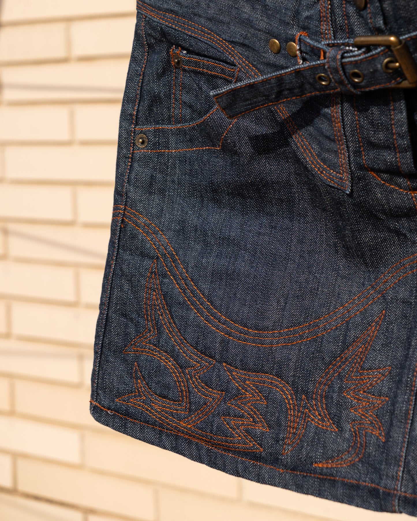 Vintage JPG by Jean-Paul Gaultier Low-Rise Denim Miniskirt - Vecino Shop