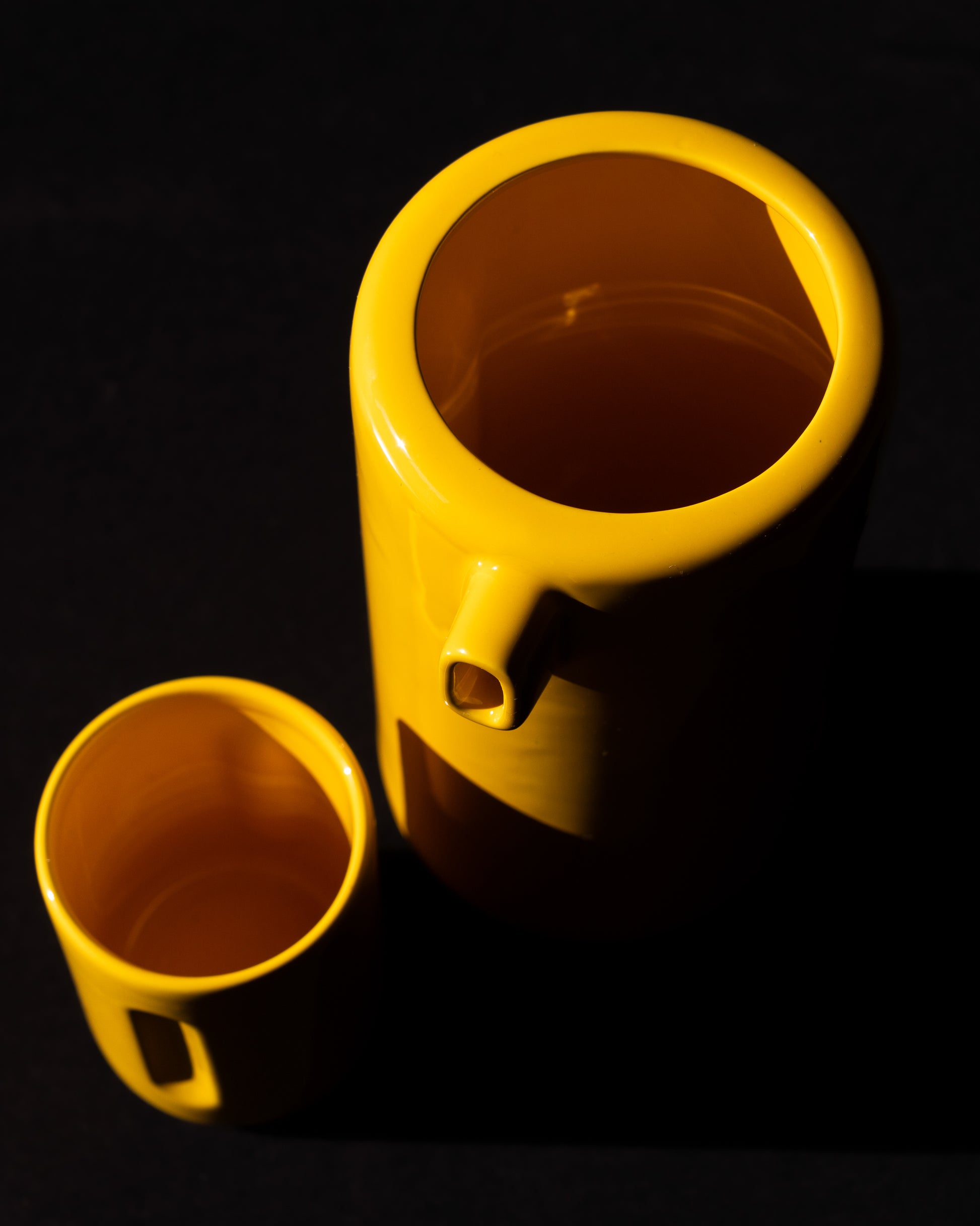 Vintage Space Age Pitcher and Cup Set Made in Italy Mid-Century Modern Ceramic Drinkware - Vecino Shop