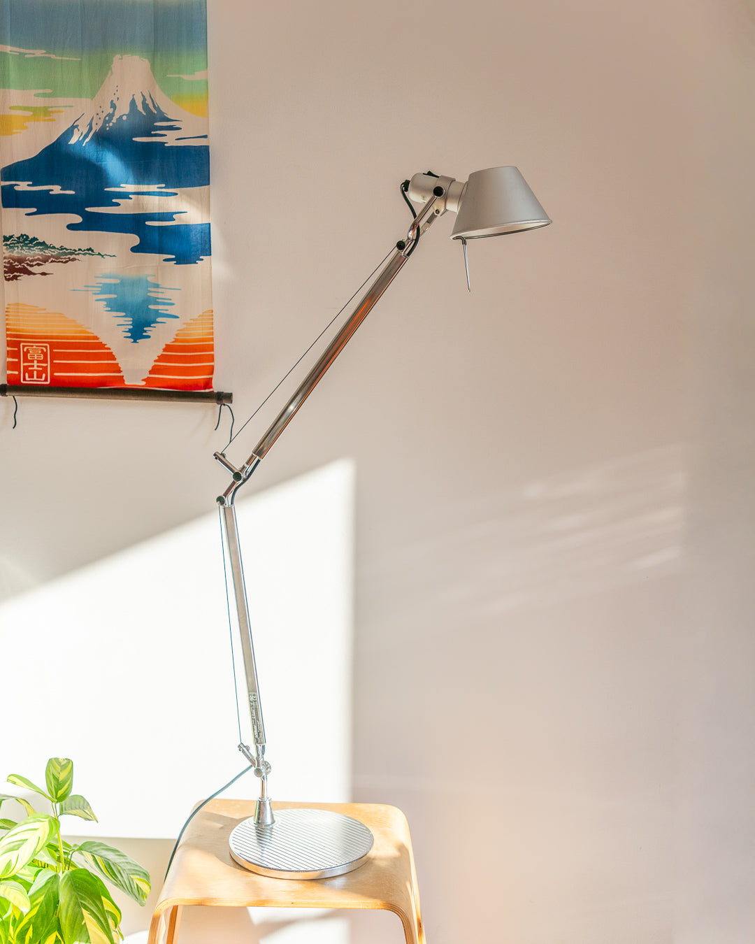 Artemide Tolomeo Tavolo adjustable aluminum desk lamp with articulated arms, Italian design