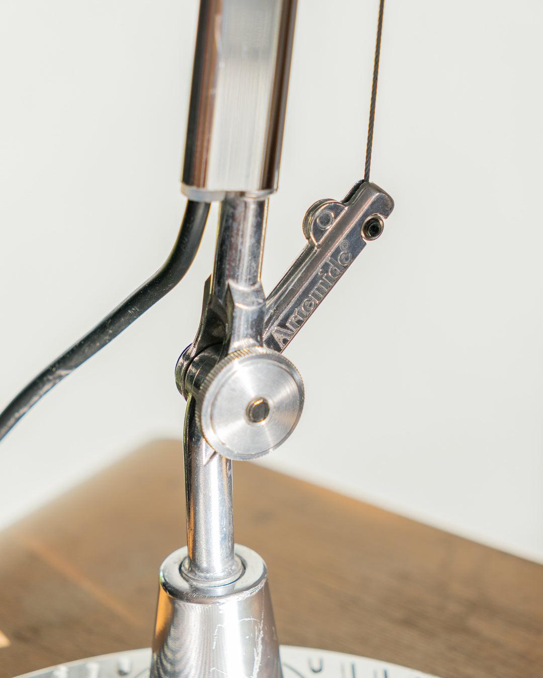 Artemide Tolomeo Tavolo adjustable aluminum desk lamp with articulated arms, Italian design