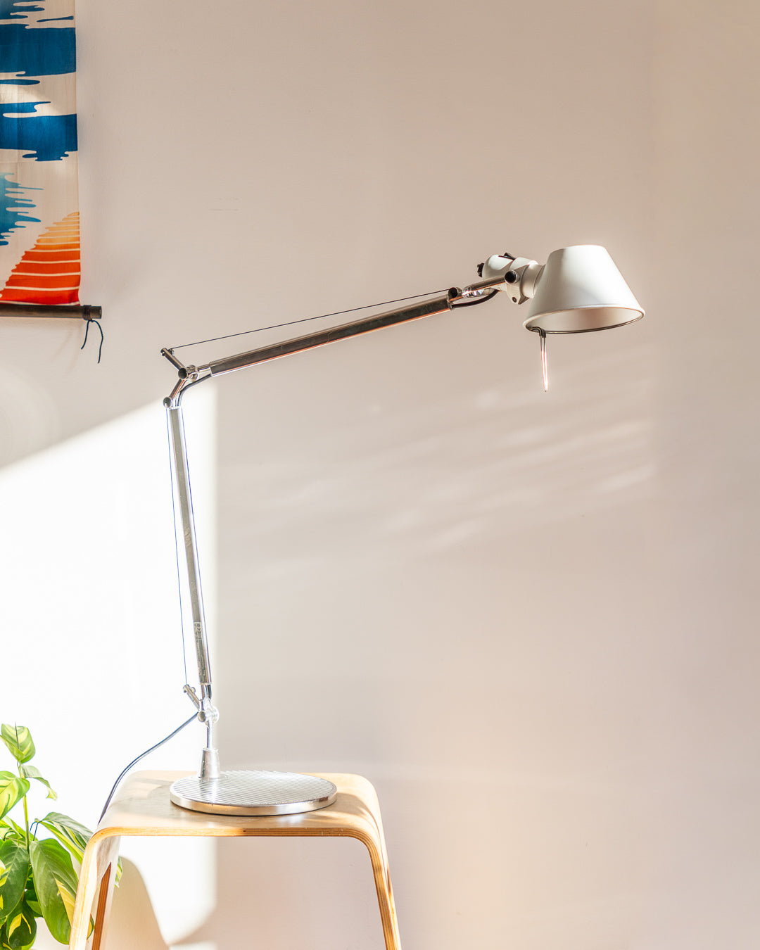 Artemide Tolomeo Tavolo adjustable aluminum desk lamp with articulated arms, Italian design