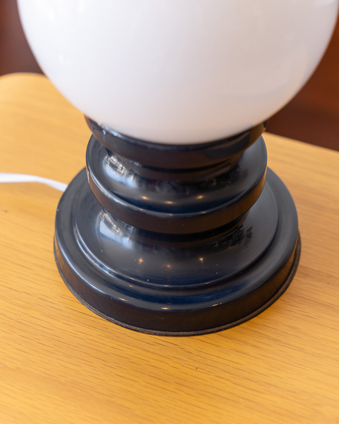 Vintage Space Age Opalina deep blue table lamp, 1970s, very good condition. Vecino Shop