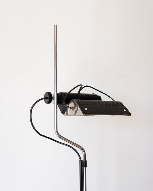 Vintage Carpyen H19 black and chrome floor lamp with dimmer, Spain, 1970s – Vecino Shop