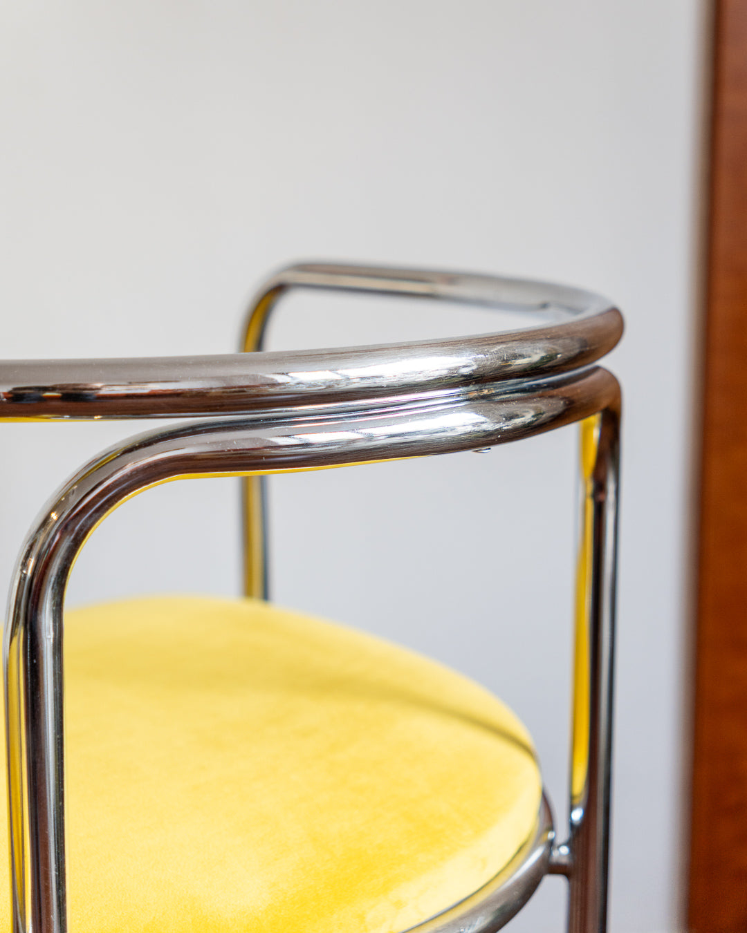 Pair of 1970s Chrome Armchairs