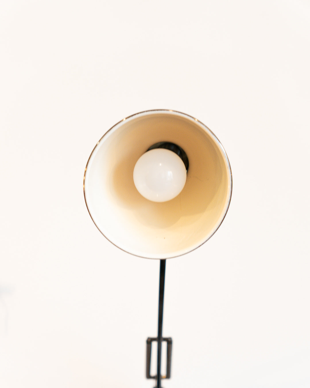 Vintage Metalúrgica architect desk lamp in dark chrome metal with articulated flexo arms, 1970s design