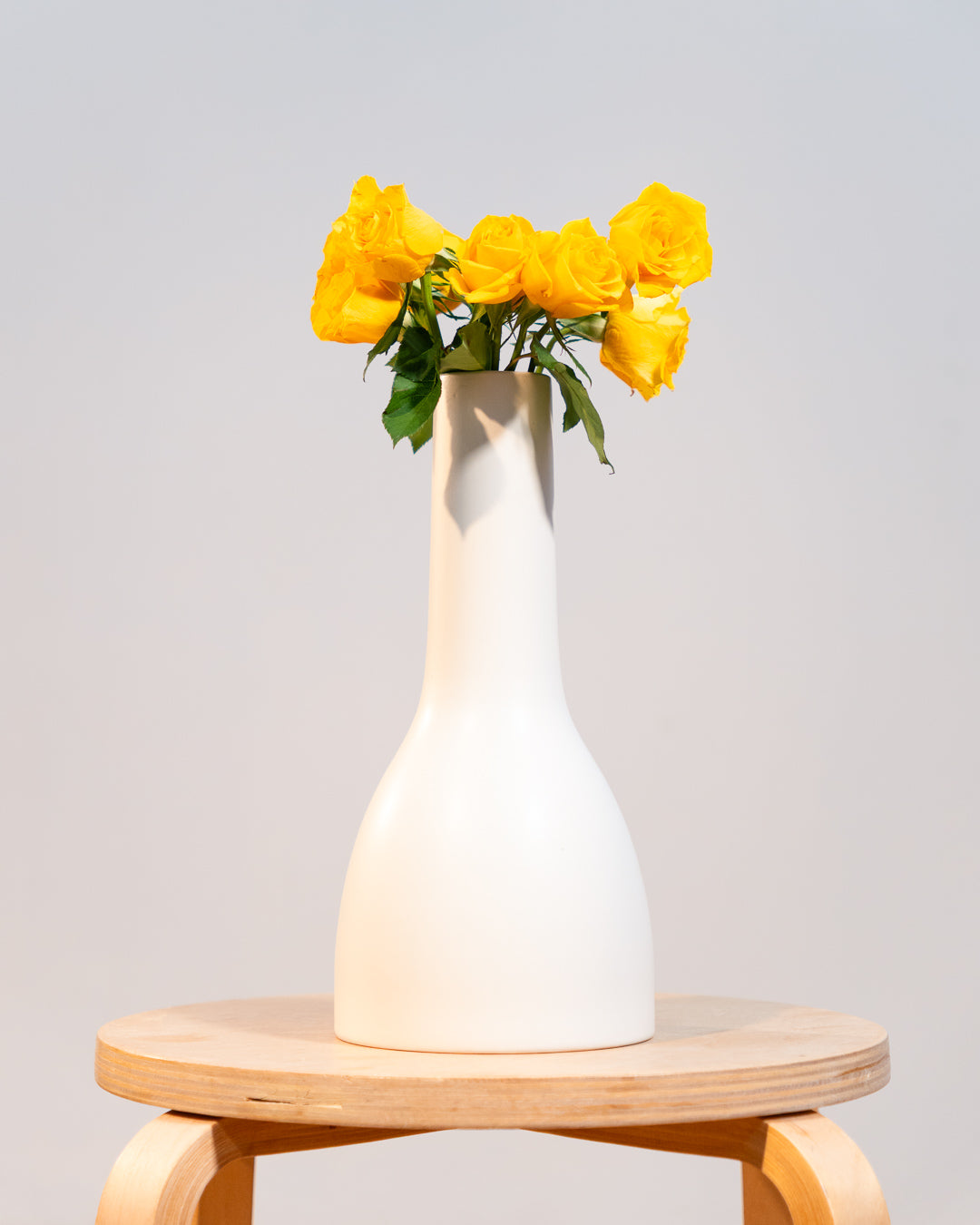 Vintage IKEA Minimalist White Ceramic Vase 1990s | Vecino Shop
