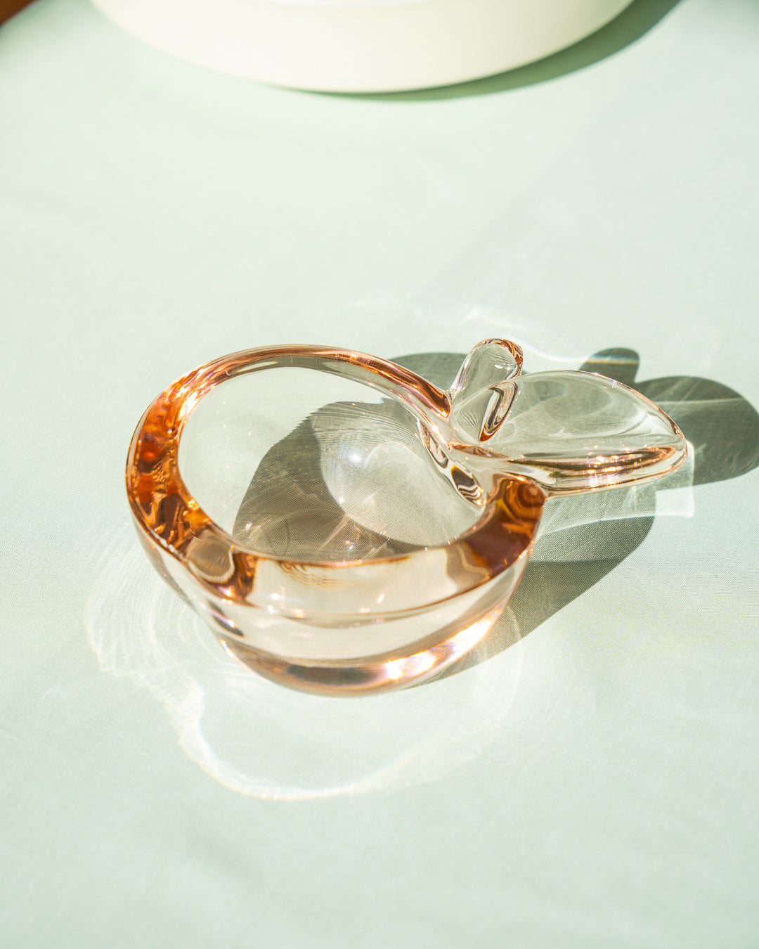 Vintage Murano glass apple ashtray – amber tone – Vecino Shop