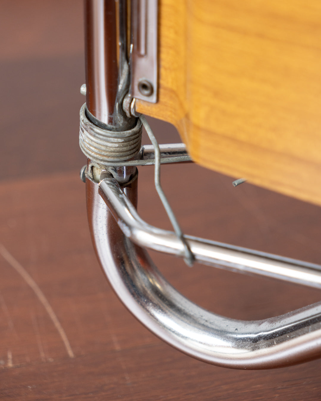 Vintage 1970s Bremshey Dinett folding serving trolley with chrome frame and wooden trays – Vecino Shop