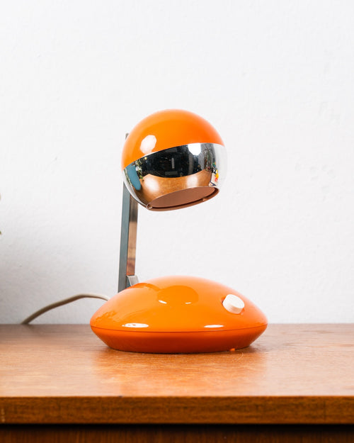 Vintage 1970s Eichhoff-Werke Orange Telescopic Eyeball Table Lamp