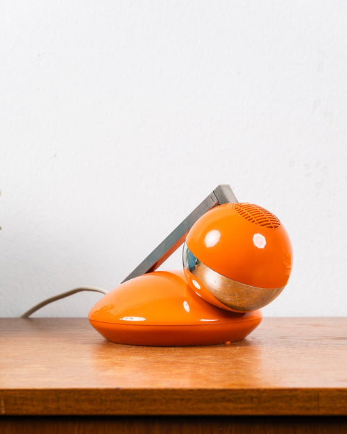 Vintage 1970s Eichhoff-Werke Orange Telescopic Eyeball Table Lamp