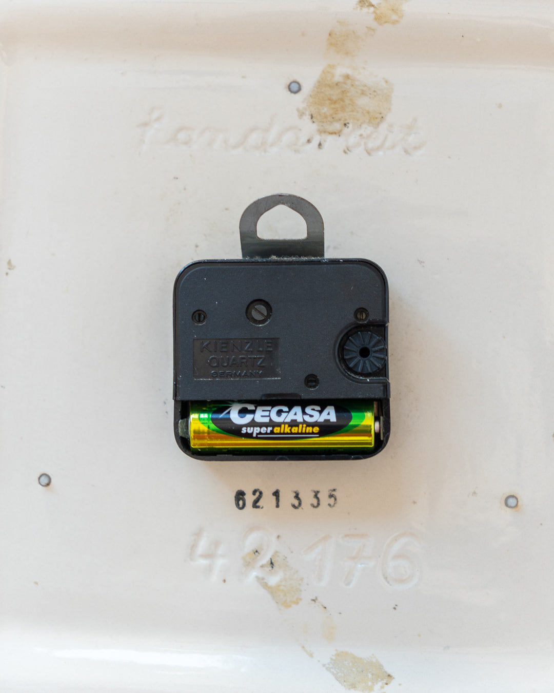 Vintage 1970s Kienzle ceramic wall clock, Mid-Century design, rare and unique, made in Germany.