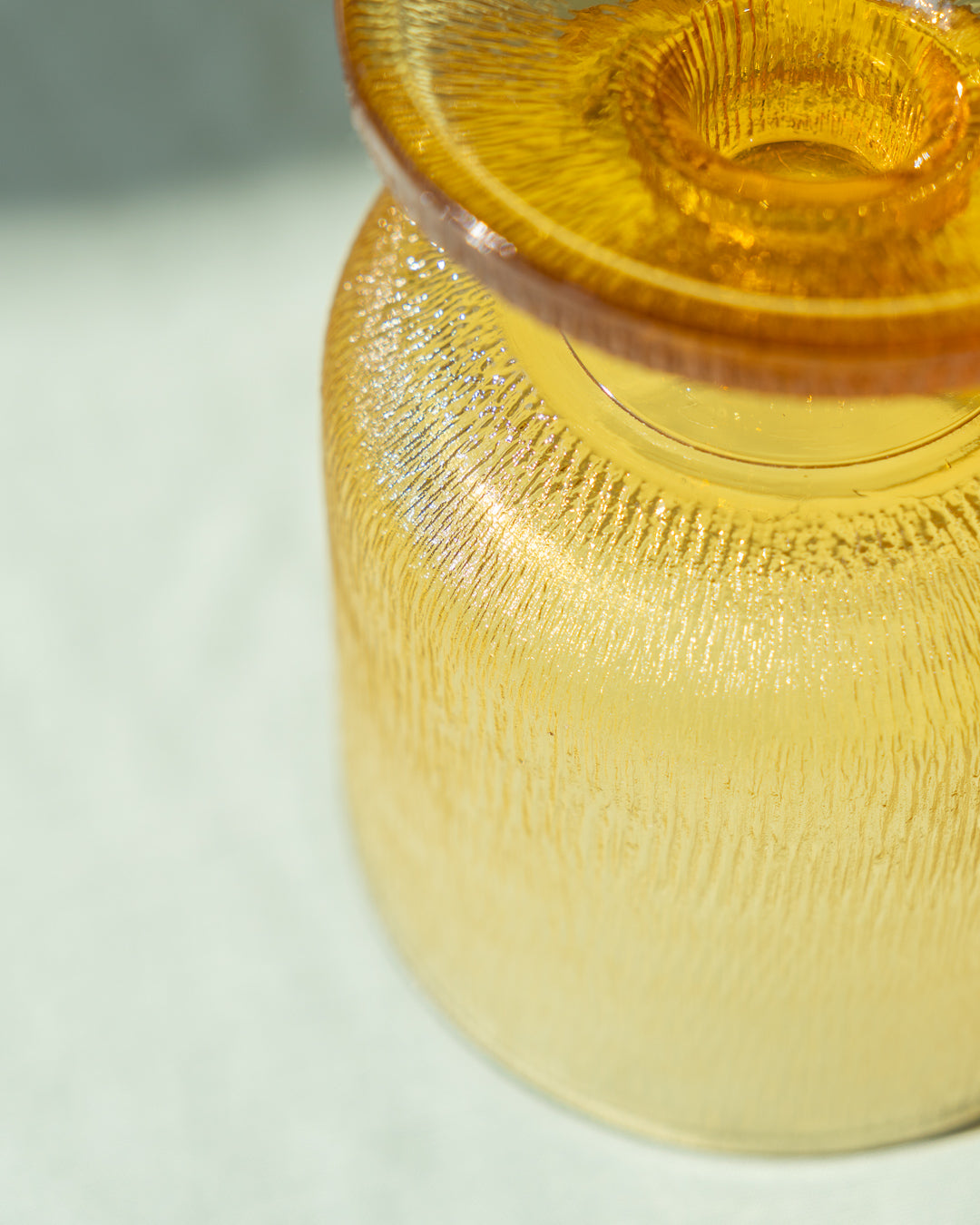 Vintage amber glass footed tumblers set of 4 – MCM – Vecino Shop