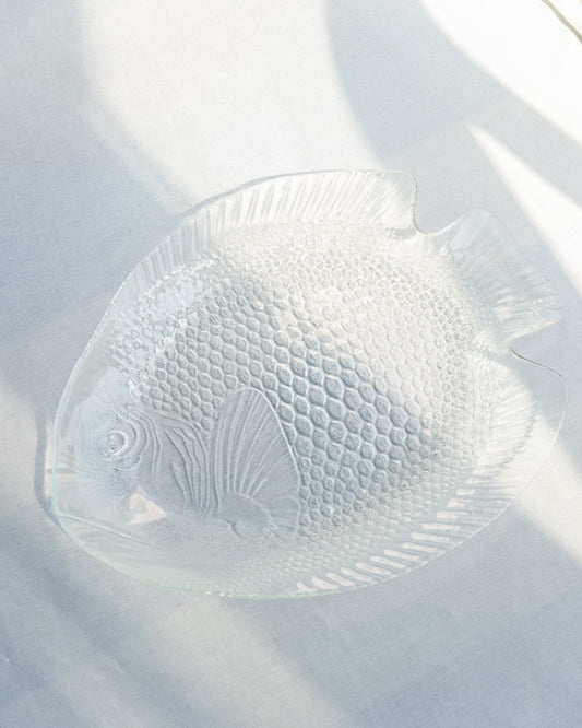 Vintage Arcoroc France Fish-Shaped Glass Plate – Mid-Century Modern Design - Vecino Shop