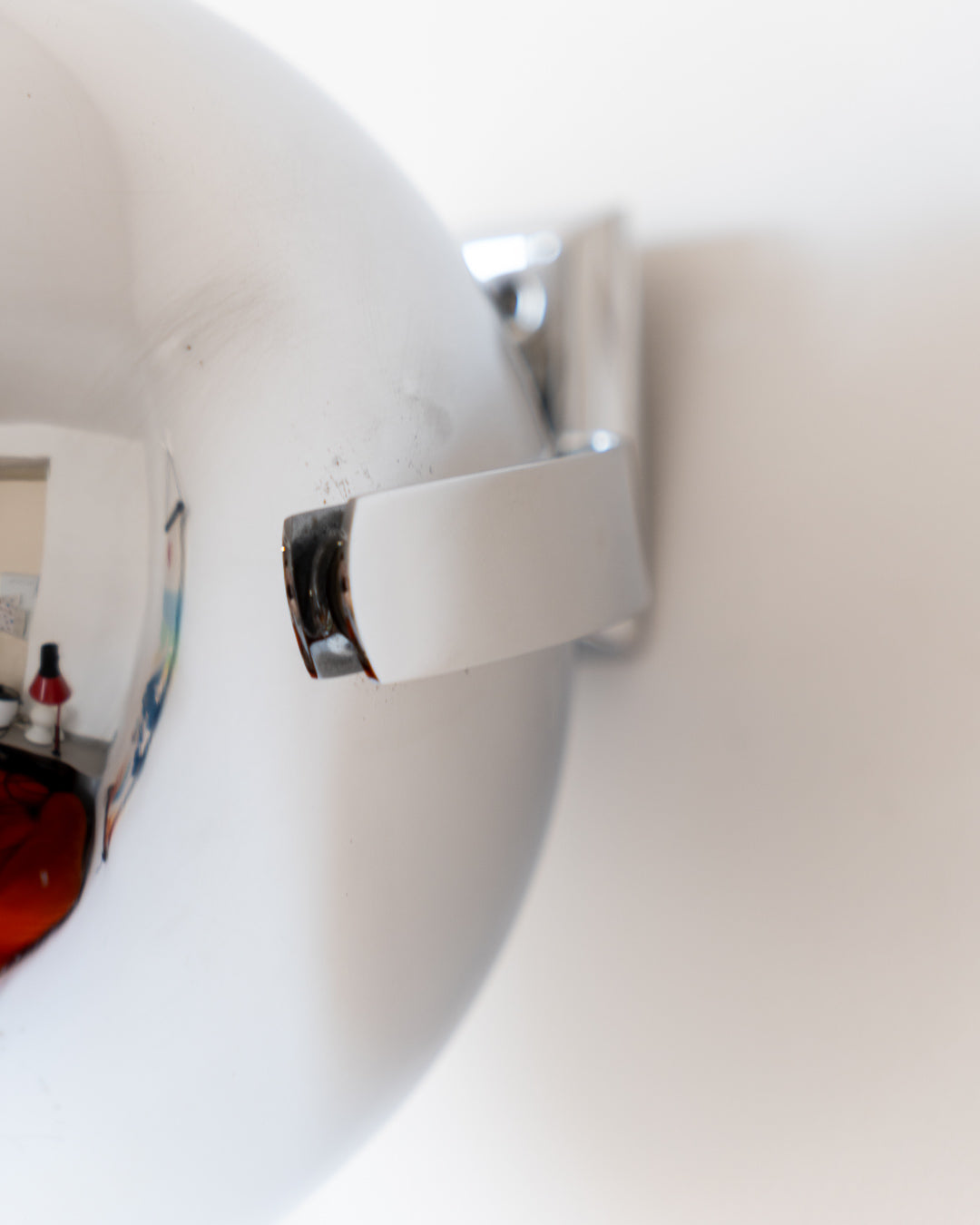 Vintage 1970s chrome eyeball wall lamp – XL size, polished finish – Vecino Shop