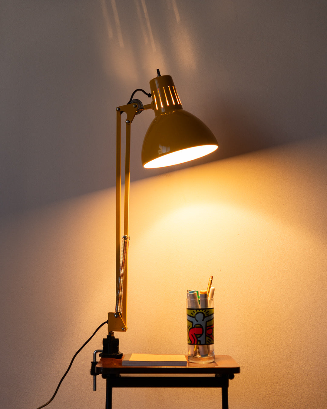 Vintage yellow Fase architect lamp, single-arm, Spain 1960s – Vecino Shop