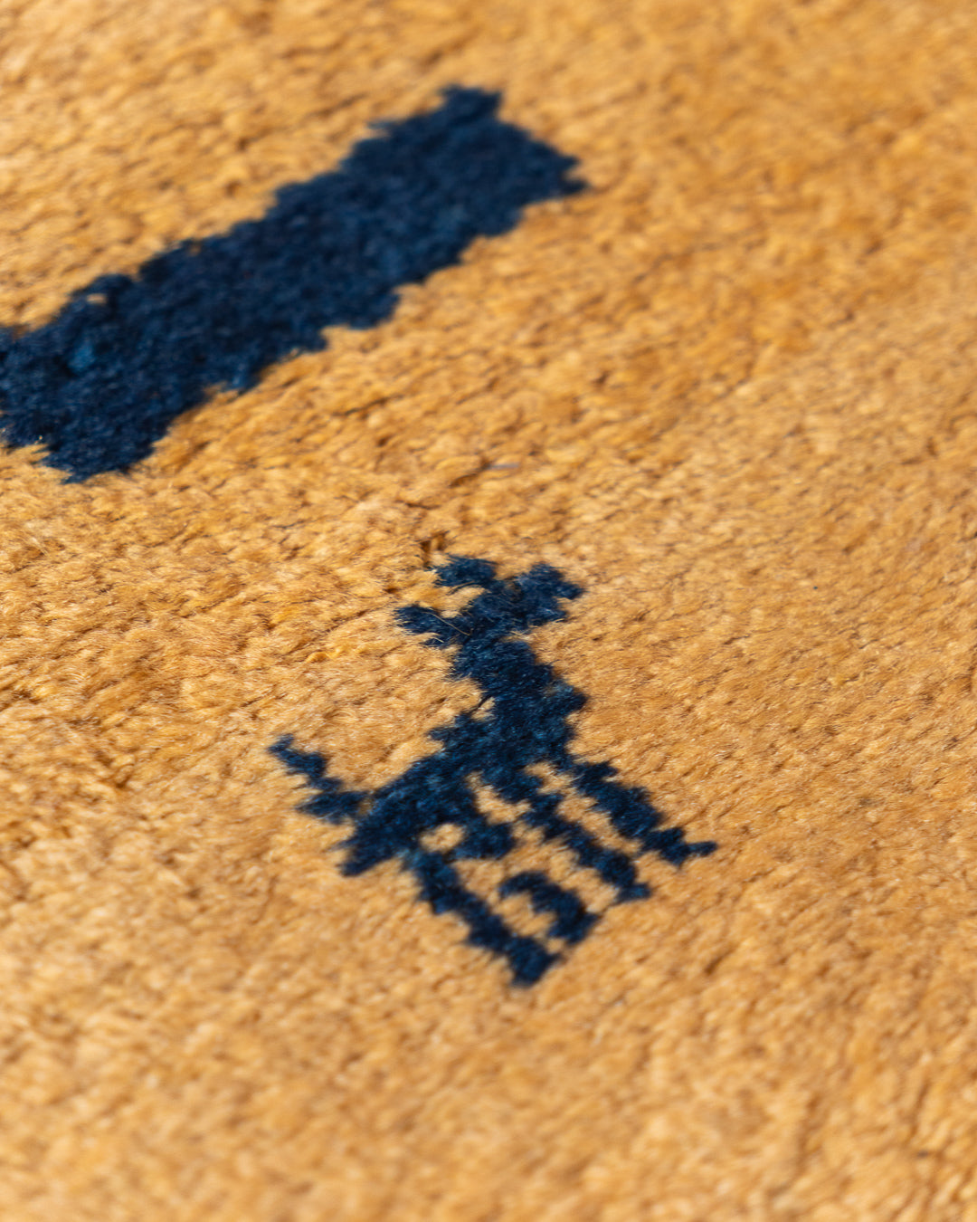 Vintage Handwoven Persian Gabbeh-Style Wool Rug