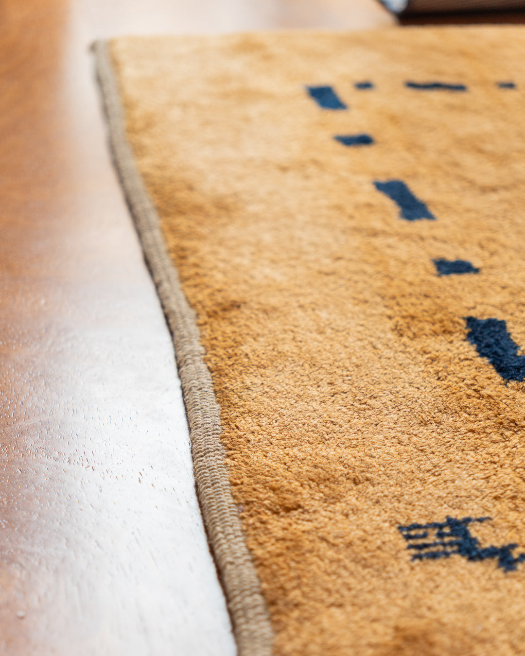 Vintage Handwoven Persian Gabbeh-Style Wool Rug