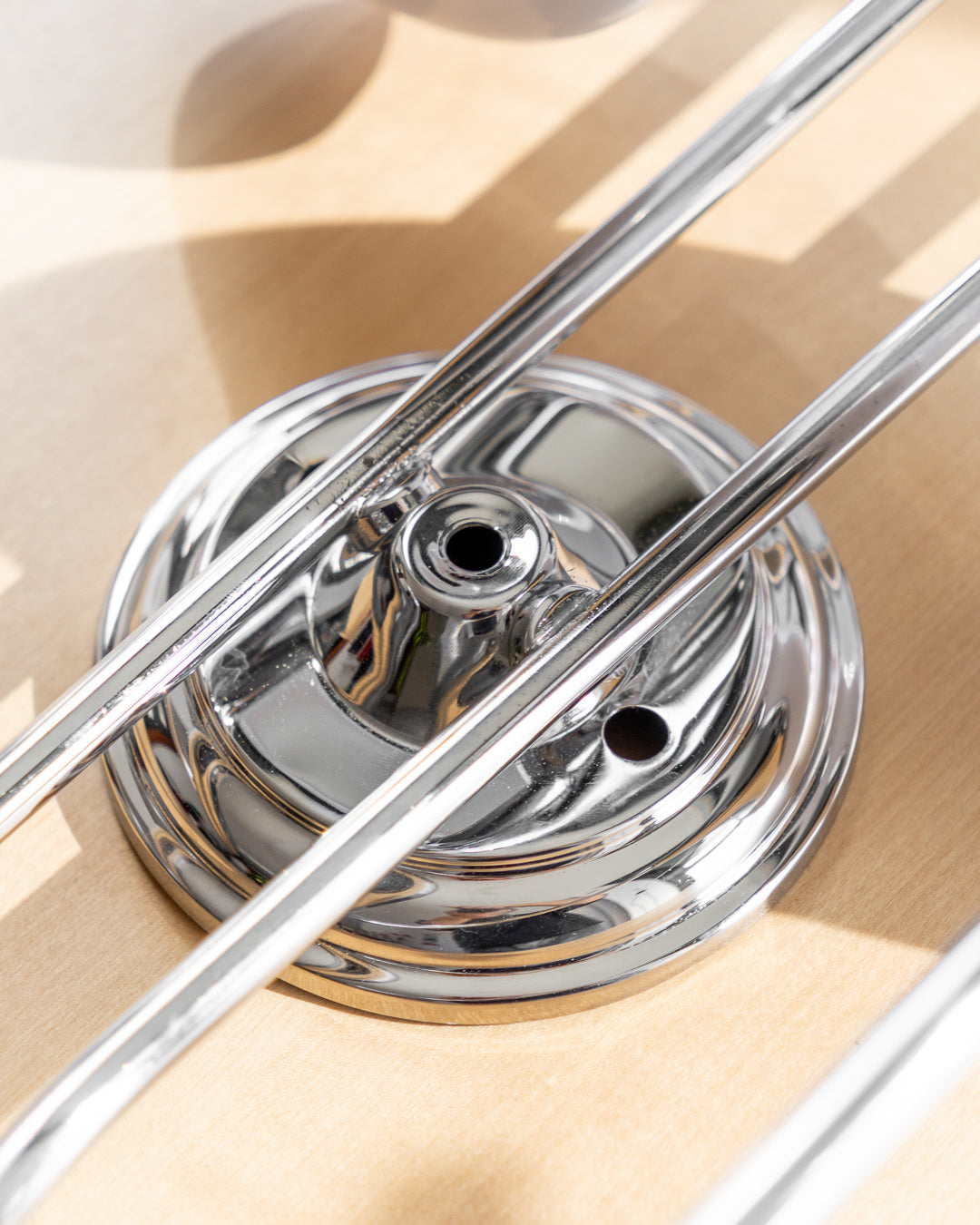 Space Age chrome wall lamp with double opaline – Vecino Shop