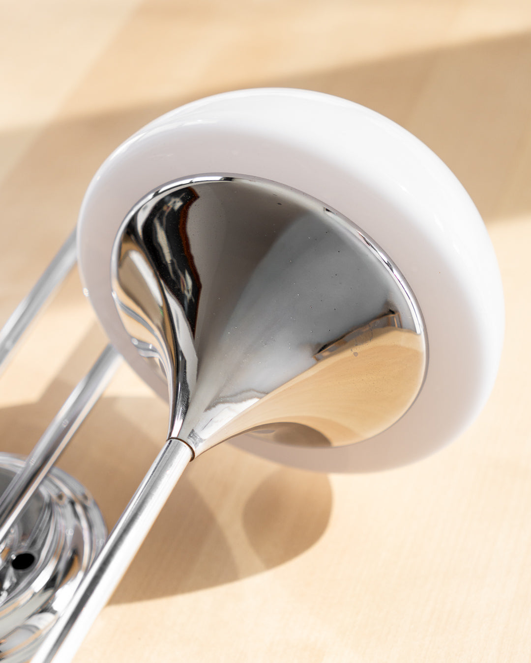 Space Age chrome wall lamp with double opaline – Vecino Shop